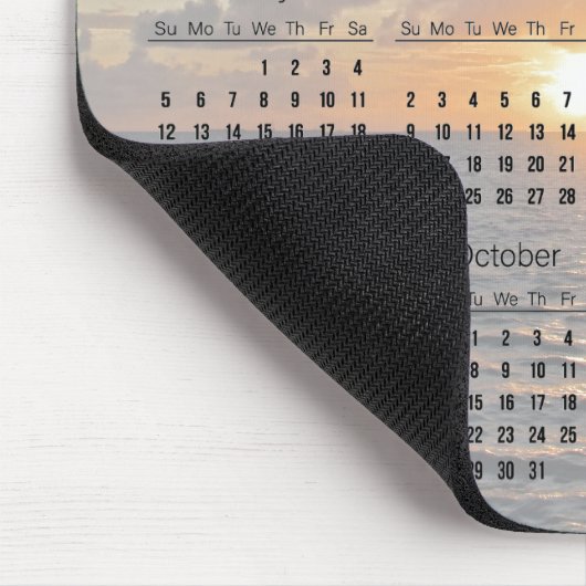 Sonnenuntergang über dem Ocean Design 2024 Kalende Mousepad (Ecke)