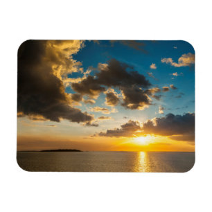 Sonnenuntergang über dem Ozean, Fidschi Magnet