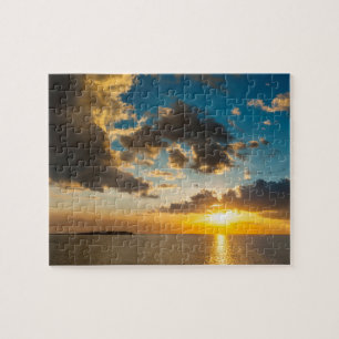 Sonnenuntergang über dem Ozean, Fidschi Puzzle