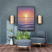 Sonnenuntergang über dem Ozean Fotodruck