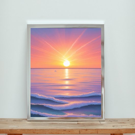 Sonnenuntergang über dem Ozean Fotodruck