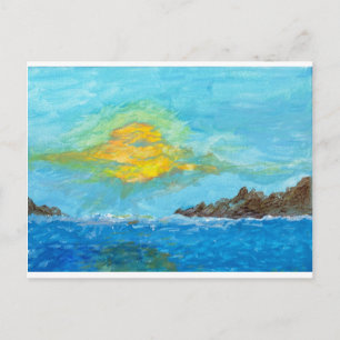 Sonnenuntergang über dem Ozean Postkarte
