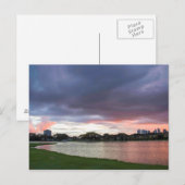 Sonnenuntergang über dem Park Postkarte (Vorne/Hinten)