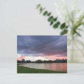 Sonnenuntergang über dem Park Postkarte (Stehend Vorderseite)