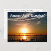 Sonnenuntergang über dem Patuxent River, Salomons  Postkarte (Vorne/Hinten)