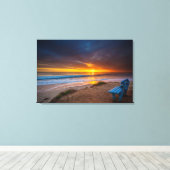 Sonnenuntergang über dem Pazifik Leinwanddruck (Insitu (Holzboden))