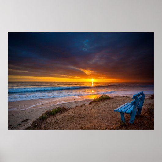 Sonnenuntergang über dem Pazifik Poster (Vorne)