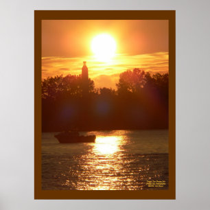 Sonnenuntergang über dem Presque Isle Poster