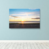 Sonnenuntergang über dem Saint-Lawrence River Leinwanddruck (Insitu (Holzboden))