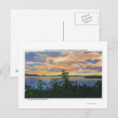 Sonnenuntergang über dem See, Adirondack Mts in Postkarte (Vorne/Hinten)