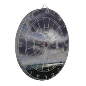 Sonnenuntergang über dem See Aquarell Dartscheibe (Vorderseite Links)