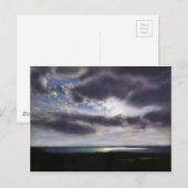 Sonnenuntergang über dem See Aquarell Postkarte (Vorne/Hinten)