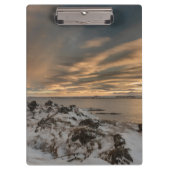 Sonnenuntergang über dem See Myvatn, Island Klemmbrett (Vorderseite)