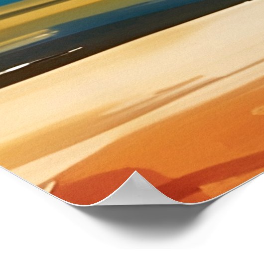 Sonnenuntergang über dem See Poster (Ecke)