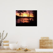 Sonnenuntergang über dem See Poster (Küche)