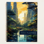 Sonnenuntergang über dem Stadtpark Planer (Vorderseite)