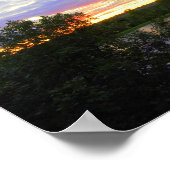 Sonnenuntergang über dem Stilwell-Teich (30 x 8 cm Poster (Ecke)