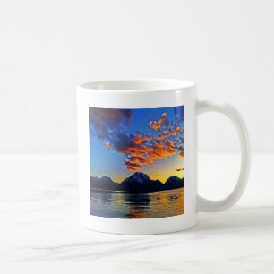 Sonnenuntergang über dem Tetons Kaffeetasse