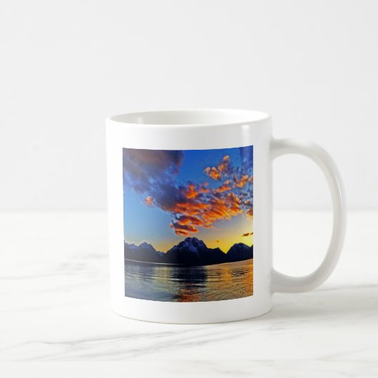 Sonnenuntergang über dem Tetons Kaffeetasse (Rechts)