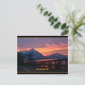 Sonnenuntergang über dem Thunersee bei Interlaken  Postkarte (Stehend Vorderseite)