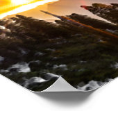 Sonnenuntergang über dem Wald Poster (Ecke)