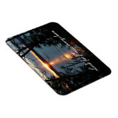 Sonnenuntergang über dem Waldsee Flexible Magnet (Rechte Seite)
