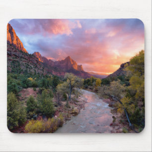 Sonnenuntergang über dem Watchman Mousepad