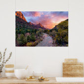 Sonnenuntergang über dem Watchman Poster (Küche)