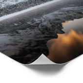 Sonnenuntergang über den Bergen am Fusinischen See Poster (Ecke)