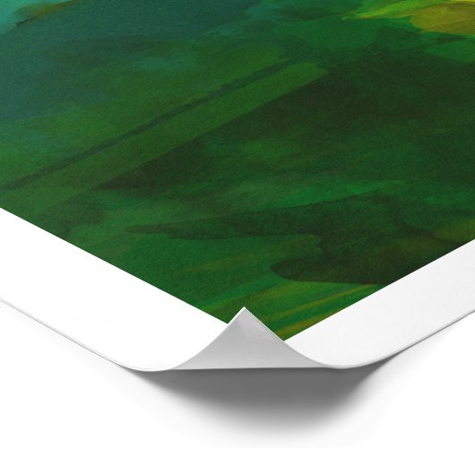 Sonnenuntergang über den Bergen Poster (Ecke)