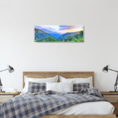 Sonnenuntergang über den blauen Bergen Leinwanddruck (Insitu (Schlafzimmer))