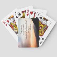 Sonnenuntergang über den Gebirgsspielkarten