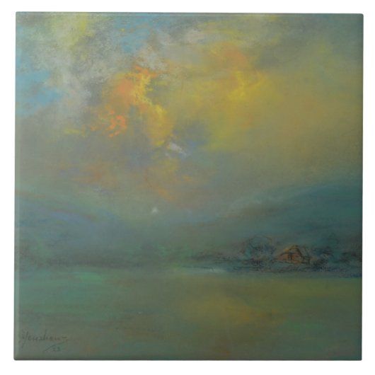 Sonnenuntergang über den Hügeln (von Glenn Cooper  Fliese (Vorderseite)