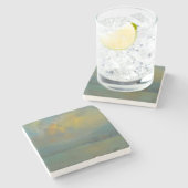 Sonnenuntergang über den Hügeln (von Glenn Cooper Steinuntersetzer (Seitenansicht)