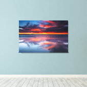 Sonnenuntergang über den Kanalinseln, CA Leinwanddruck (Insitu (Holzboden))