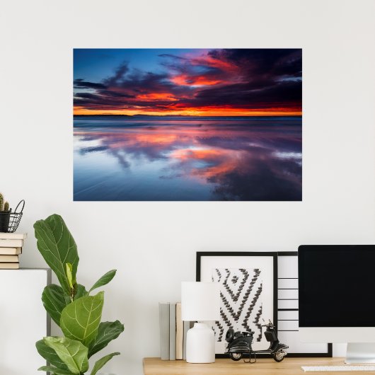 Sonnenuntergang über den Kanalinseln, CA Poster (Heimbüro)