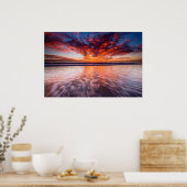 Sonnenuntergang über den Kanalinseln Poster (Küche)