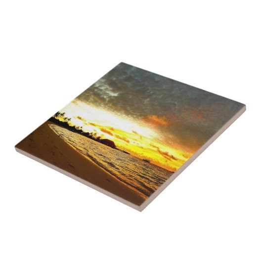 Sonnenuntergang über den Malediven Fliese (Seite)