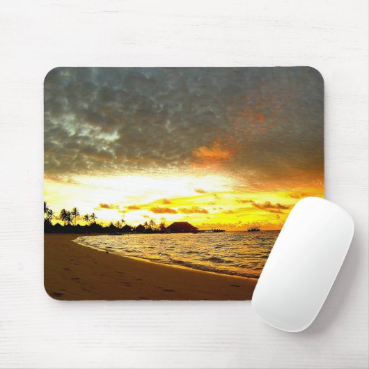 Sonnenuntergang über den Malediven Mousepad (Mit Mouse)