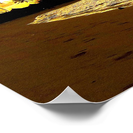 Sonnenuntergang über den Malediven Poster (Ecke)