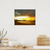 Sonnenuntergang über den Malediven Poster (Küche)