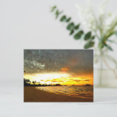 Sonnenuntergang über den Malediven Postkarte (Stehend Vorderseite)