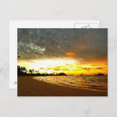 Sonnenuntergang über den Malediven Postkarte (Vorne/Hinten)