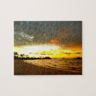 Sonnenuntergang über den Malediven Puzzle
