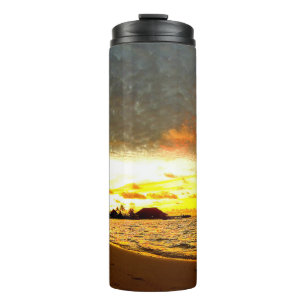 Sonnenuntergang über den Malediven Thermosbecher