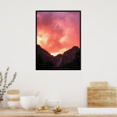 Sonnenuntergang über den oberen Wasserfällen Poster (Küche)