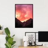 Sonnenuntergang über den oberen Wasserfällen Poster (Heimbüro)