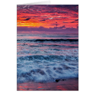 Sonnenuntergang über den Ozeanwellen, Kalifornien