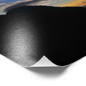 Sonnenuntergang über den Pitons Fotodruck (Ecke)