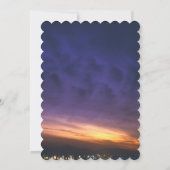 Sonnenuntergang über den Wüstenhochzeiten Einladung (Rückseite)